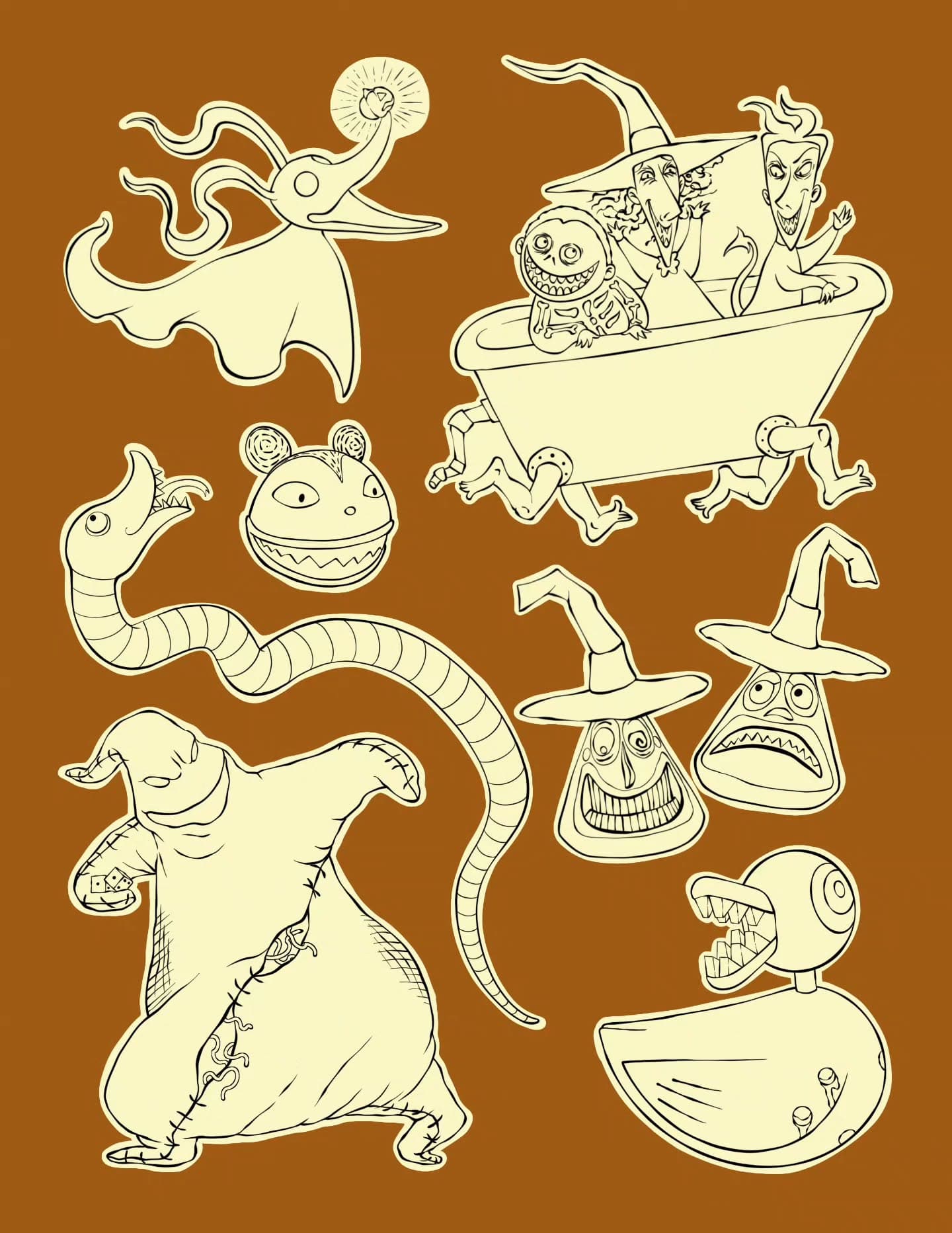 Kira's Flash Series - Whimsical spooky storybook characters